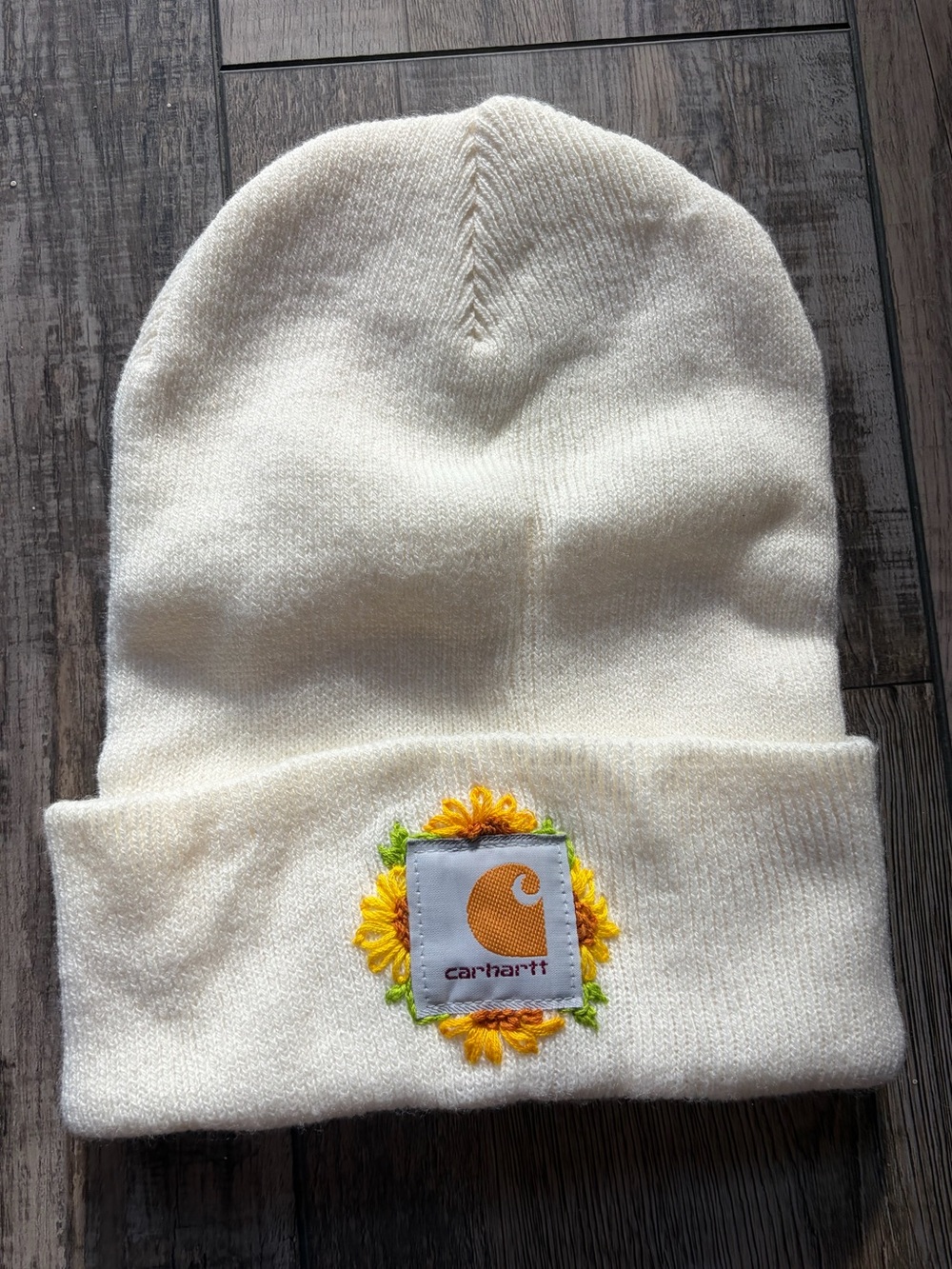 Women’s White Carhartt Beanie Hat
